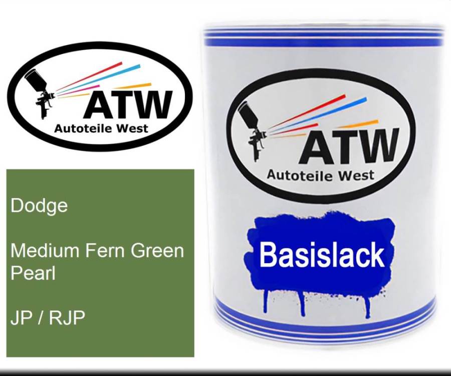 Dodge, Medium Fern Green Pearl, JP / RJP: 1L Lackdose, von ATW Autoteile West.